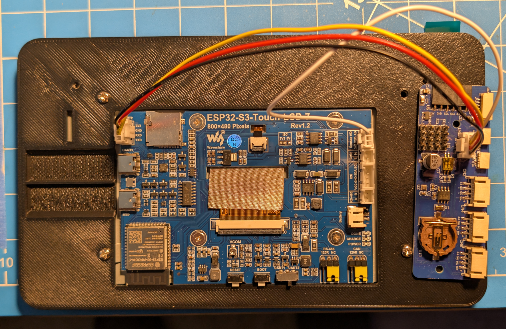 7 Inch Project Aura Waveshare to PCB Cable Installed