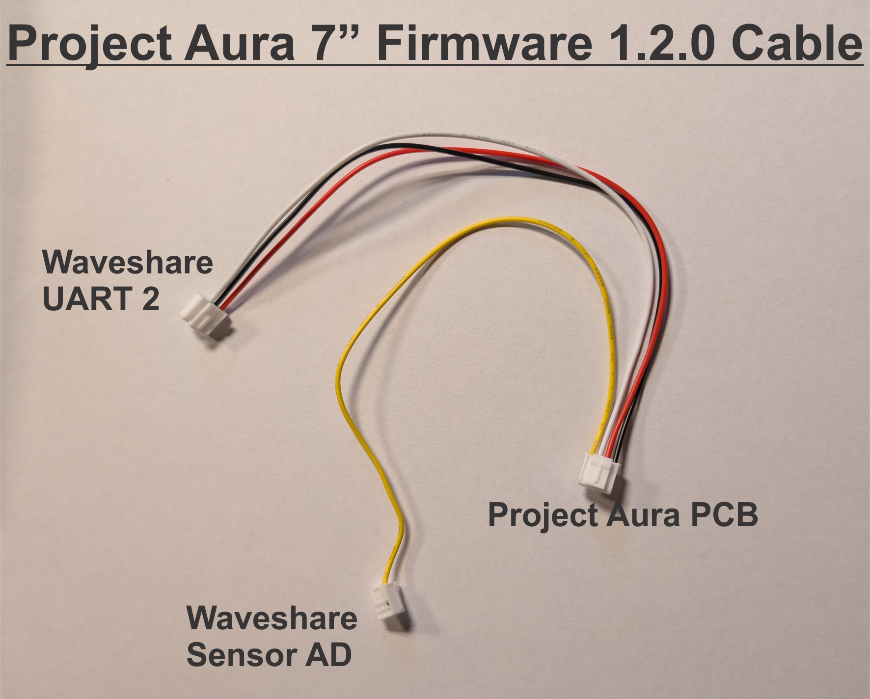 7 inch Project Aura updated Waveshare cable