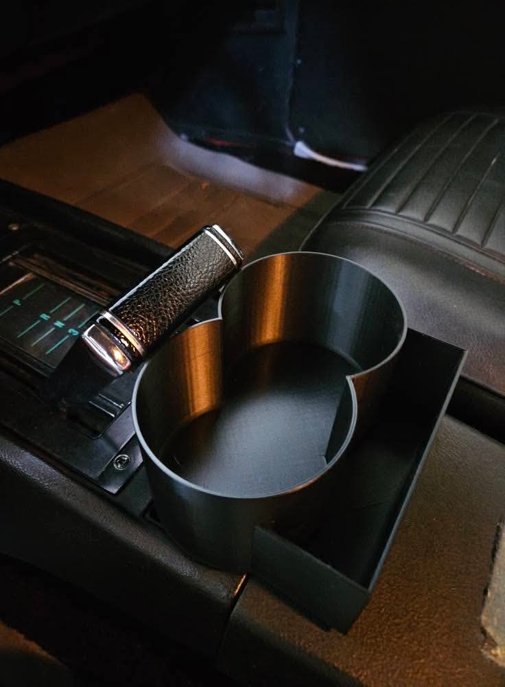 1968-1969 Camaro Cup Holder for center console and automatic transmission in car installed reversed for manual shifting